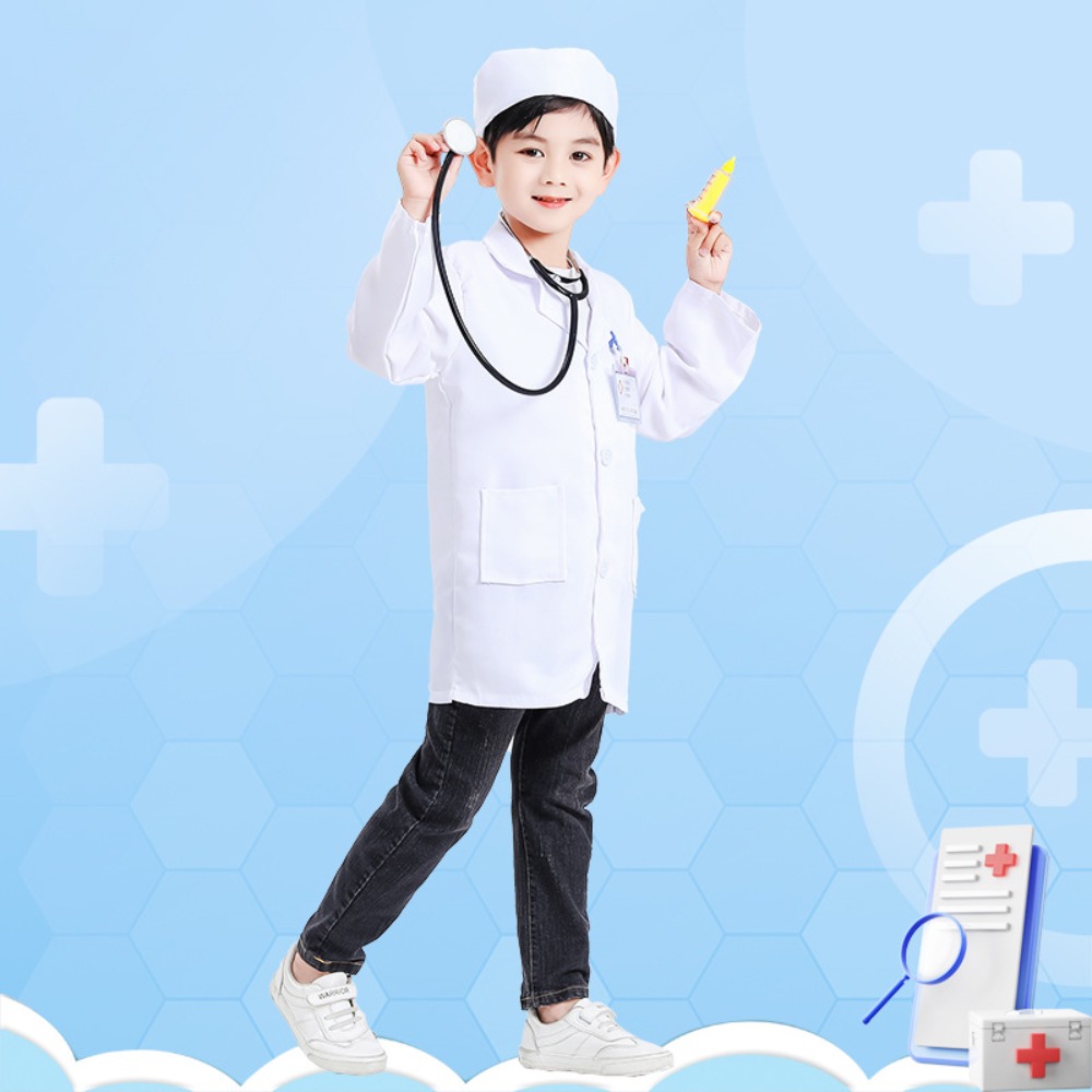 Medical Lab Usa - Rollenspiel-Kostümset für Kinder, Arzt und Krankenschwester,