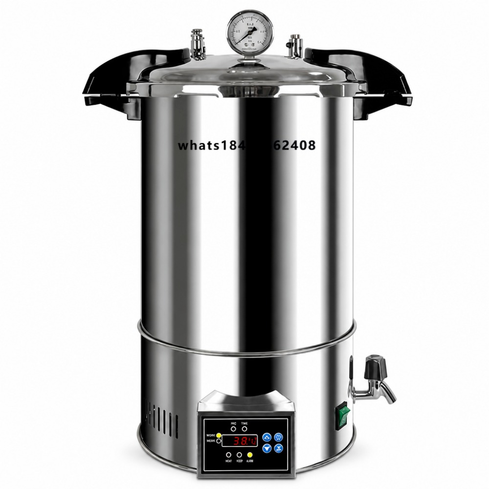Medical Lab Usa - 24L Digitaler Autoklav Dampfsterilisator Schnellöffnungs-Vertikalmodell Edelstahl