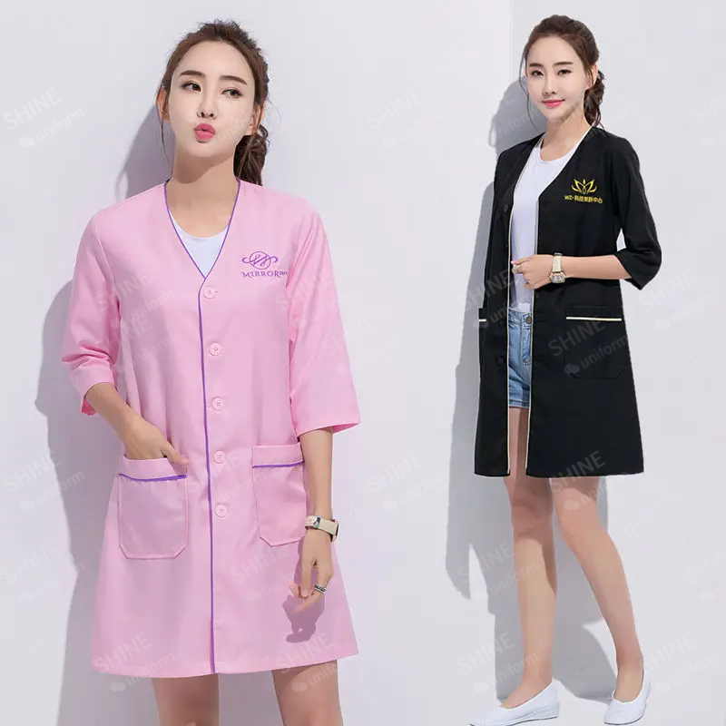 Schönheitsuniform, Kosmetikeri – Lab Coat Medical Bewertung und Preis